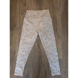 Prana Colorful Confetti Ankle Leggings size M Thick Waistband EUC